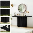 thumbnail image 6 of YOCWO 59" Long Black Console Table with Semicircular Table Leg, Big Fluted Base Sofa Table with Curved Edge Design for Entryway Hallway Living Room, 6 of 6