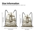 thumbnail image 3 of Kuqiui Dutch Windmill Print Drawstring Backpack Drawstring Bags,Draw String Back Bag Drawstring Bags for Sports,Gym,Travel,Swimming,Beach, 3 of 8