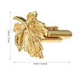 thumbnail image 3 of 1 Pair Creative Maple Leaf Buttons Fashion Shirt Buttons Durable Cuff Studs, 3 of 8