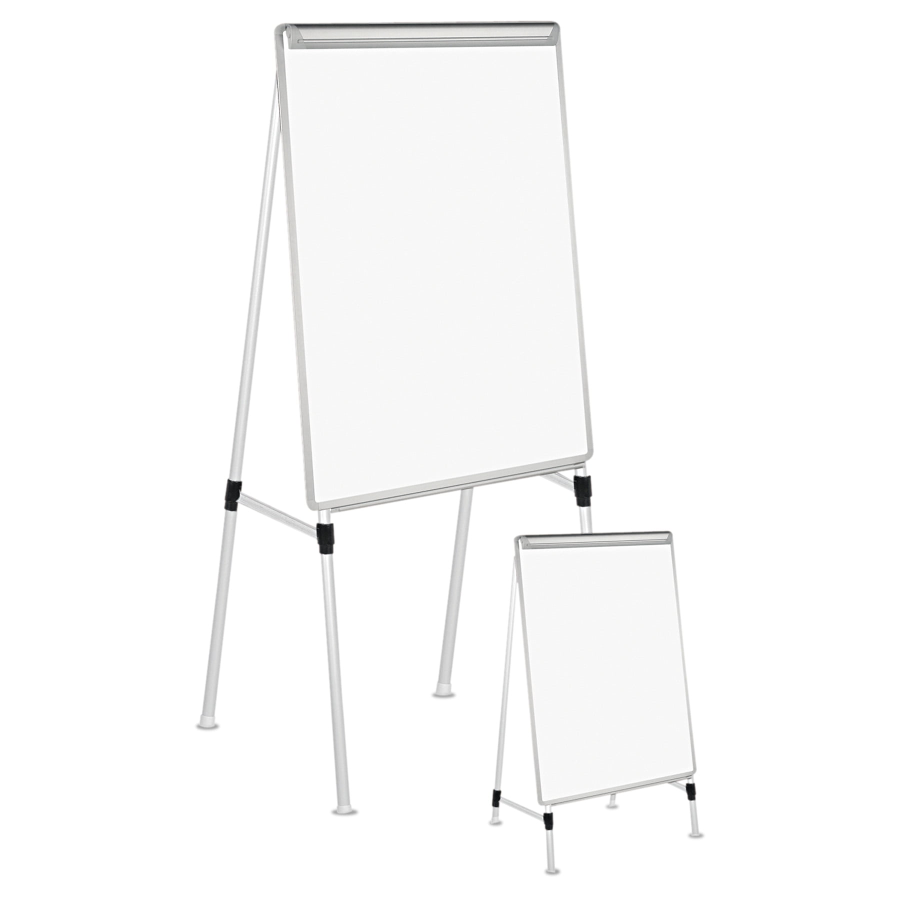 Universal Adjustable Whiteboard Easel, 29" x 41", White/Silver