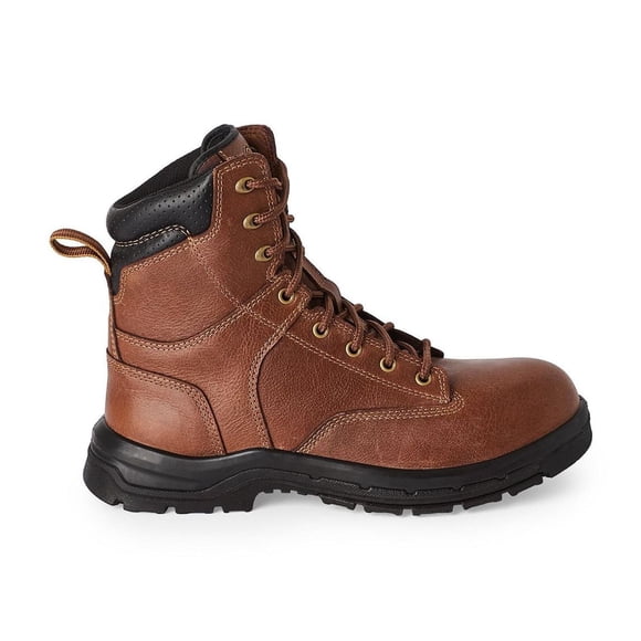 Bottes de Travail pour Hommes Remis à Neuf 13SPARTANY25, Tige en Cuir Buffalo, Embout d'Acier, Semelle Intérieure Amortissante, Taille : 9, Brun