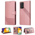 thumbnail image 1 of Wallet Case for Galaxy A52 Credit Card Holder, [Shockproof Interior Case] Premium PU Leather With Strap Kickstand Magnetic Closure Flip Folding Cover Compatible with Samsung Galaxy A52 5G/4G,
Rosegold, 1 of 14