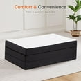 4 inch Trifold Memory Foam Mattress Topper, Portable Sofa Bed for