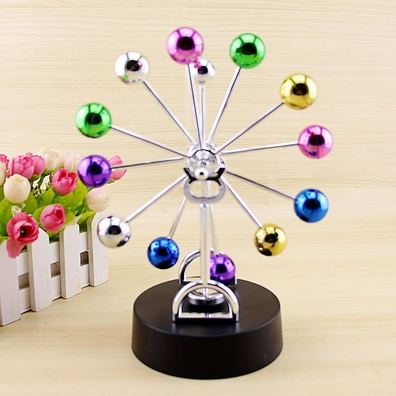 Masteelf Perpetual Motion Desk Toy with Colorful Balls and Ferris Wheel for Decoration in Office or Home