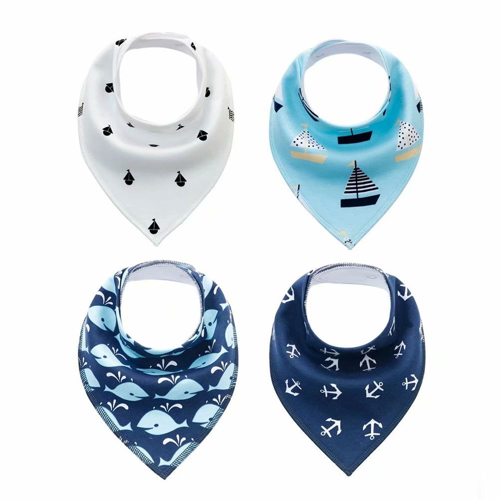 Baby Bib Dummy Chain Triangle Saliva Towel Cotton Newborn Bandana Accessories