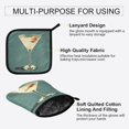 thumbnail image 3 of Yayeee Oven Mitts and Pot Holder Set of 2 Heat Resistant Kitchen Gloves Baking Hot Pad, Beige Martini, 3 of 5