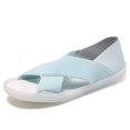 thumbnail image 1 of XIHAHA, zapatillas informales para mujer, moda exterior para mujer, sandalias antideslizantes con parte inferior gruesa y plataforma perezosa cruzada, zapatos para mujer, 1 of 5