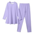 thumbnail image 4 of WENXIAOO Ensemble de Pyjama pour Enfants 2 Pcs Robe à Manches Longues avec Pantalon Pjs Tenue de Nuit Ensemble Pyjama 5-6 Ans, 4 of 6