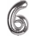thumbnail image 2 of 40 inch Silver 60 Number Jumbo Foil Mylar Helium Balloons - Party Decoration Supplies Balloons - Great for 60th Birthday or 60th Any Anniversary Parti, 2 of 3