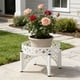 thumbnail image 1 of Soporte para plantas de hierro forjado, suelo de pie, portamacetas interiores exteriores de un solo nivel, estantería metálica, balcón, salón, decoración del hogar, 1 of 6