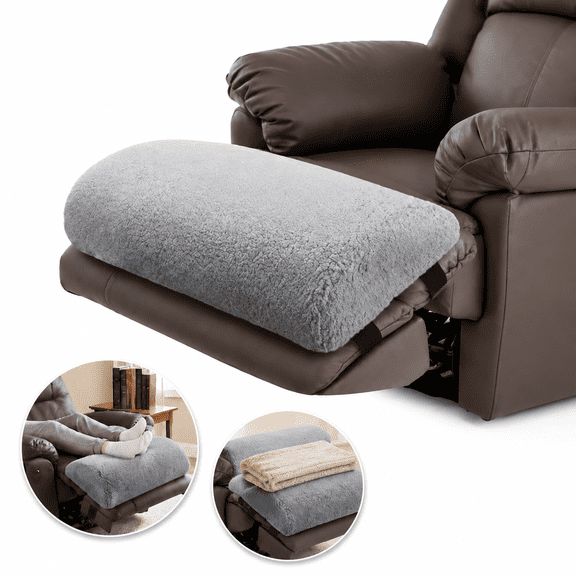 Recliner Foot Pillow, Sherpa, 22.83 x 9.84 in, for Sofa & Bed, 1 pack