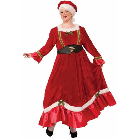 Womens Curvy Mrs. Claus Traditional Dres