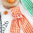 thumbnail image 6 of Halloween Wreath Sash Bow, Plaid Ghost Print Ribbon for Front Door Wreath, Fall Garland & Farmhouse Decor, 6 of 10