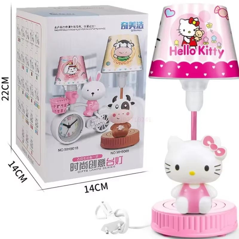 Sanrio Hello Kitty Bedside Lamp Anime Plug In Charge Night Light Cartoon Gifts