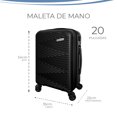 thumbnail image 4 of MALETA DE MANO RÍGIDA 20 PULGADAS CON RUEDAS 360 Y CANDADO TSA MARCA GRAVITA, 4 of 5