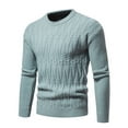 thumbnail image 4 of ZKCCNUK Men's Spring And Autumn New Youth Men's Knitwear Slim Fit Round Neck Pullover Sweater Casual Solid Color Bottoming Shirt Large Size Sweater on Clearance, 4 of 5