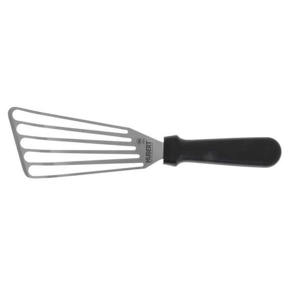 HUBERT® Stainless Steel Fish Turner with Black Polypropylene Handle - 7"L Blade