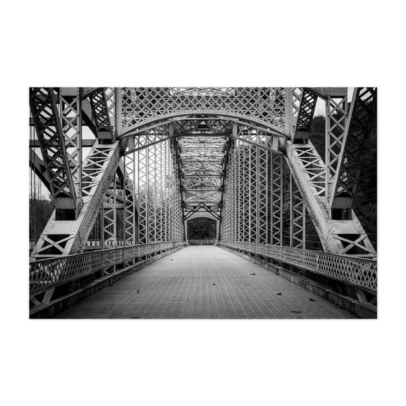 Bridge Along Paper Mill Road 02 B&W - Cockeysville Maryland Photography Unframed Wall Art Print 5 x 7 inches