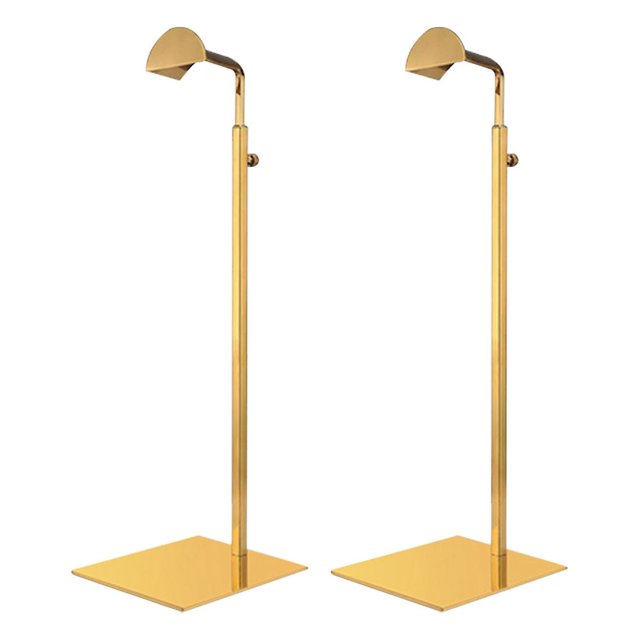 soportes de exhibición de altura ajustable para bolsos - Juego de soportes de exhibición de bolsos de metal - Oro individual