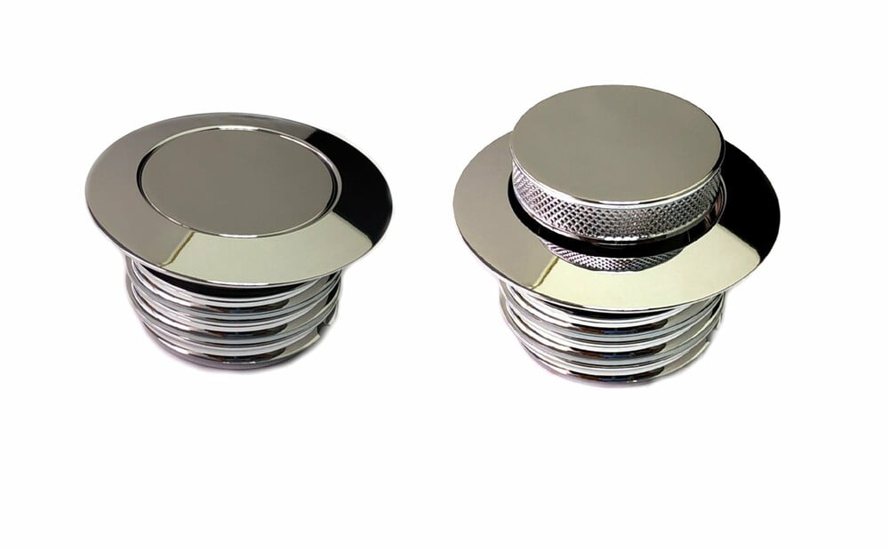 HardDrive 012306 Pop-Up Screw in Not Vented Gas Caps - Chrome