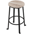 thumbnail image 2 of Alden Design 29.5"H Pub Height Bar Stools with Round Top for Kitchen, Set of 2, Gray, 2 of 6