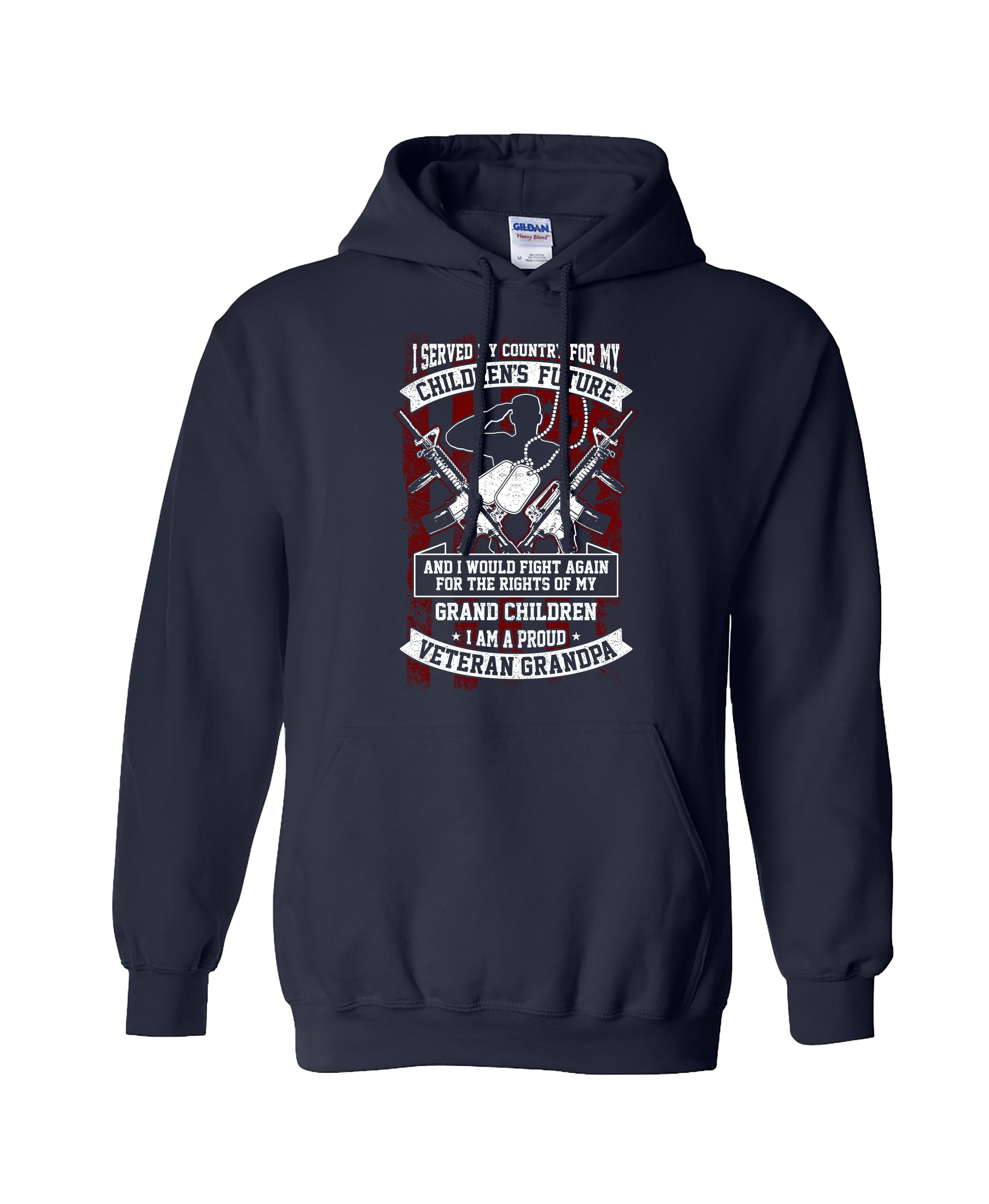 I Served My Country Veteran Grandpa Hooded Sweatshirt - Bild 27 von 33