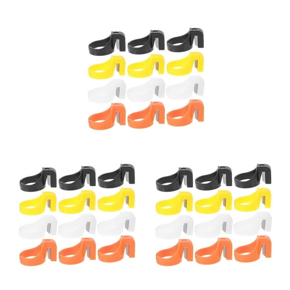 FRCOLOR Masteelf 36 pcs Thread Cutter Ring Plastic Thimble Sewing Rings Yarn Cutters Finger Ring for DIY Quilting and Sewing