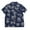 Navy Floral, variant on Kid Infant Toddler Youth Boys Short Sleeve Button Down Collared Cabana Shirt (Navy Floral, L (10/12))