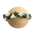 thumbnail image 1 of Tandilla de diadema de flores recién nacida 0-6 meses, Fotografía de floral Cabello de cabello para niños Bautismo Bautismo para bebés Estilo C, 1 of 8