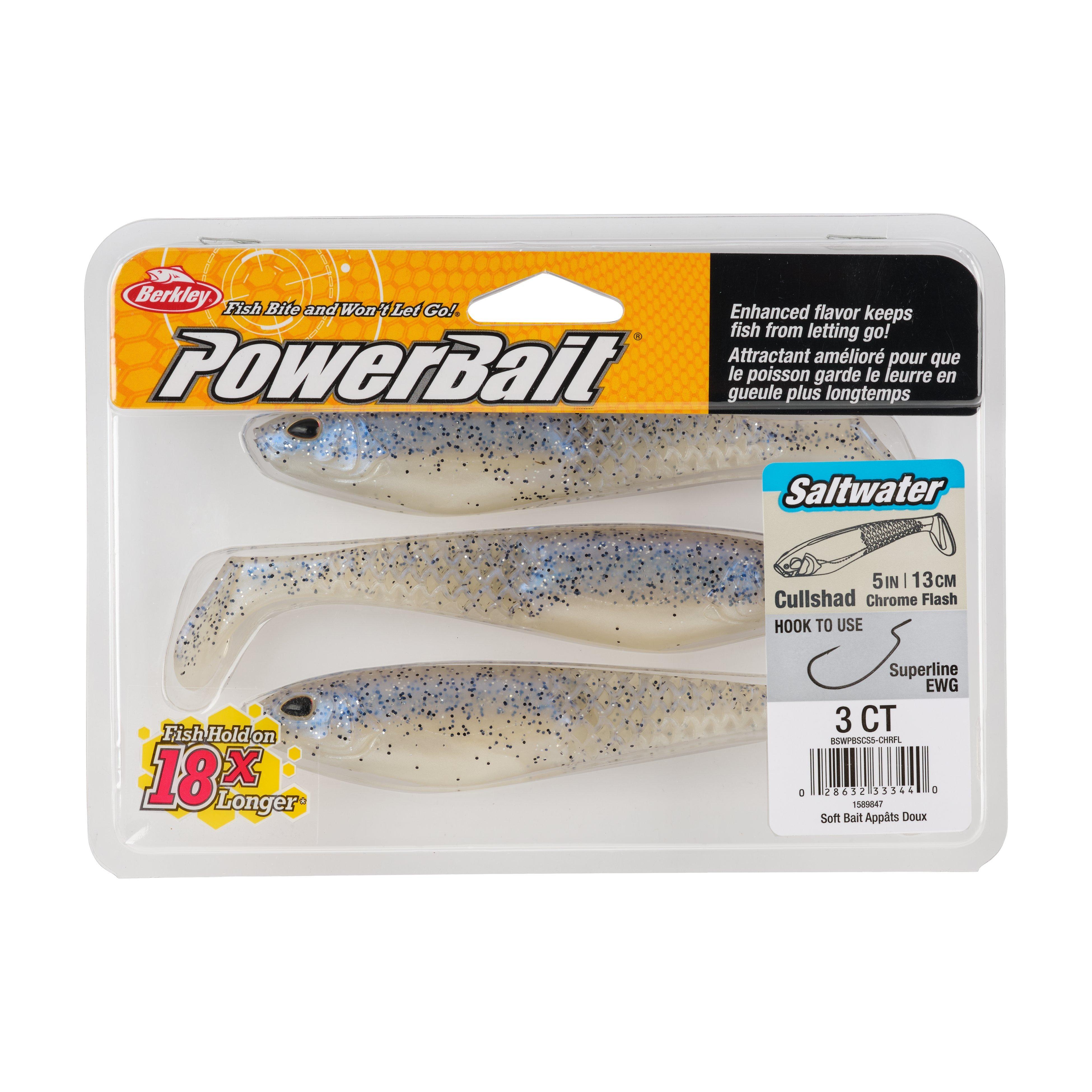 Berkley PowerBait® Saltwater CullShad, 5 in, Chrome Flash
