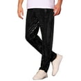 thumbnail image 5 of INSPIRE CHIC Sequins Pants for Men's Party Disco Shiny Straight Leg Trousers 38 Black, 5 of 6