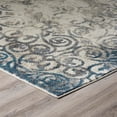 thumbnail image 3 of Addison Sheffield Distressed Scroll Blue Area Rug, 3 of 4