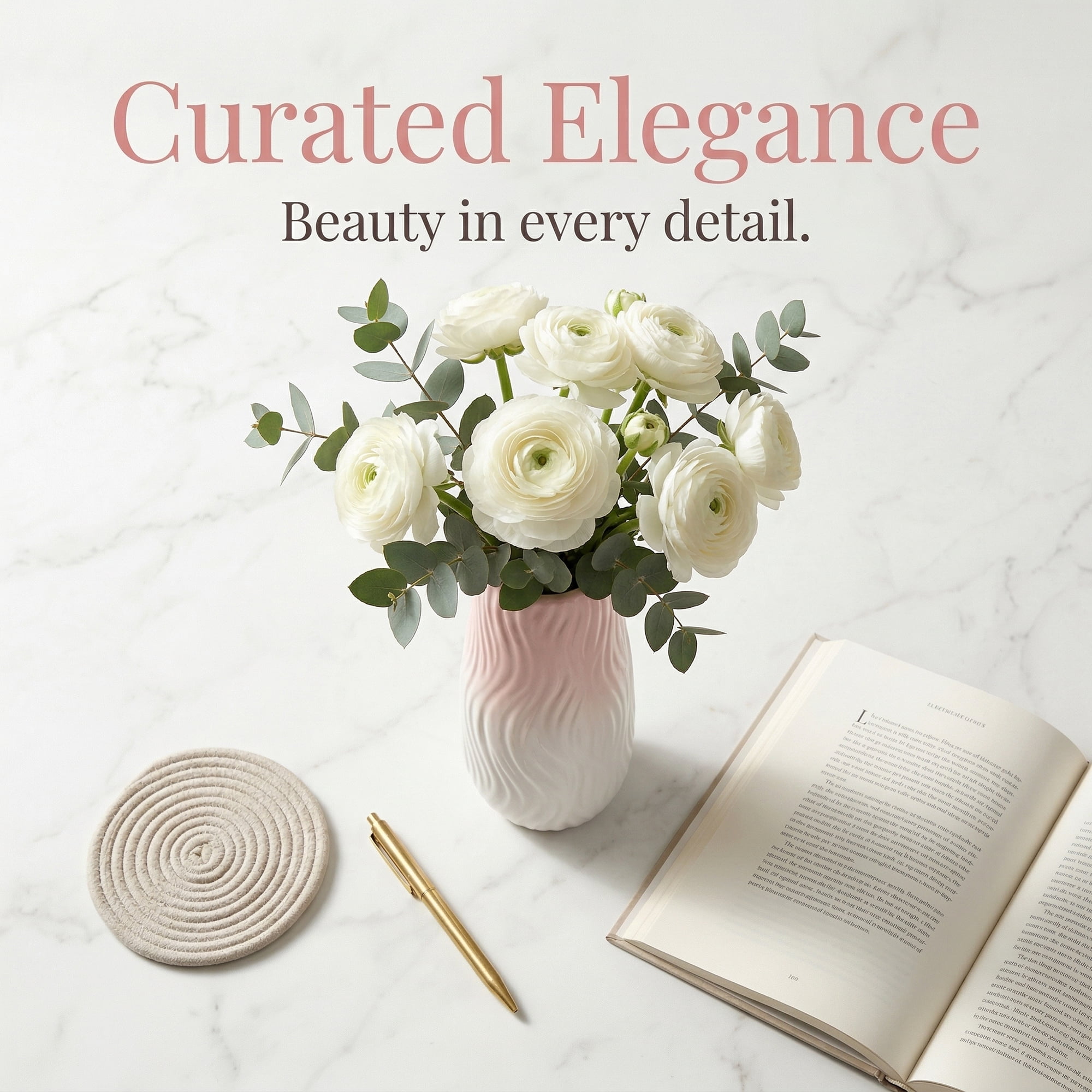Unique Bargains Tall Ceramic Pleated Geometric Centerpieces White 3.7"L x 3.7"W x 9.8"H