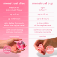 thumbnail image 3 of Bodyotics Reusable Menstrual Disc - 2-Pack (S & L), Pink & Beige - Body-Safe Silicone, Wear Up to 12 Hours, IUD-Compatible, with Carry Pouch, 3 of 7