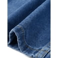 thumbnail image 5 of INSPIRE CHIC Denim Skirt for Women Midi Length Button Down H Line Long Jean Skirts XS Blue, 5 of 6