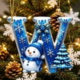 thumbnail image 3 of JeashCHAT Christmas Initial Snowman Ornaments, Personalized DIY 26 Letters Acrylic Pendant Christmas Tree Decoration, Christmas Gifts, 3 of 4