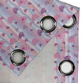 thumbnail image 4 of Ambesonne Colorful Grommet Curtain, Hearts Stripes Wedding, 50" x 96", Pale Mauve Purple, 4 of 6