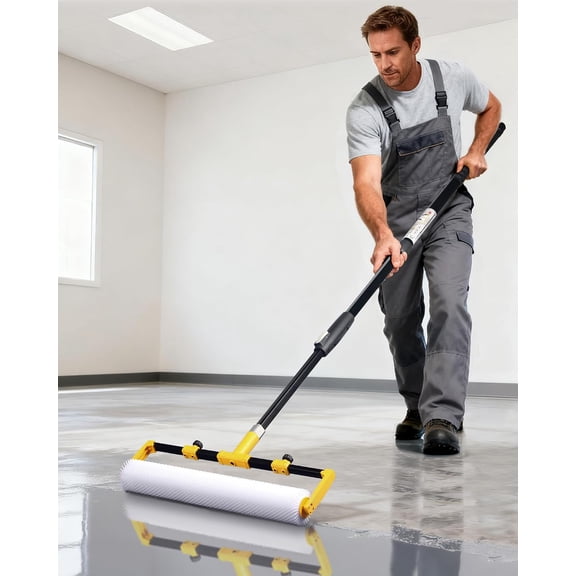 LYUSCI-18in Spiked Roller for Self Leveling Cement - Epoxy Floor Spike Roller for Self Leveling Concrete, Easy Handling for Epoxy and Applications