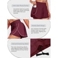 thumbnail image 5 of NELEUS Womens 2 in 1 Workout Yoga Shorts for Athletic Gym Running Casual Summer Short with Pocket,Wine Red,US Size XL, 5 of 12