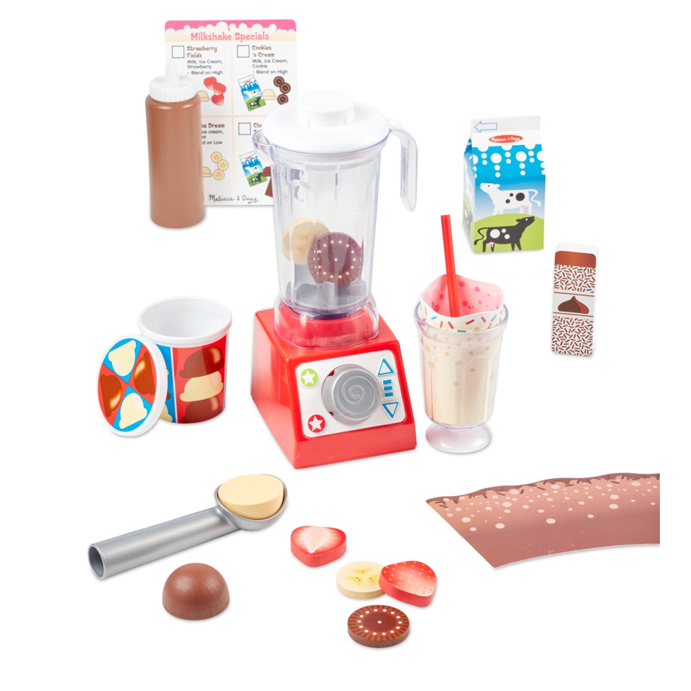 Melissa & Doug Milkshake Blender Play Set (19 Pieces)