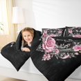 thumbnail image 4 of Homewish Pink Rose Bedding Comforter Set,Romantic Valentine'S Day Twin Comforter Sets,Gothic Moth Bedding Set For Girls,Super Cozy Room Decor Reversible,2-Piece, 4 of 8