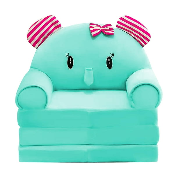2023 Hot Sale Cartoon Foldable Kids Sofa Plush Cat Shape Children