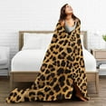 thumbnail image 4 of Leopard Print Cheetah Skin Soft Throw Blanket All Season Microplush Warm Blankets Lightweight Tufted Fuzzy Flannel Fleece Throws Blanket for Bed Sofa Couch 50"x40", 4 of 6