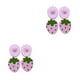 thumbnail image 1 of Botones de fresa Qarigey 50 piezas de madera para costura DIY color rosa, 1 of 6