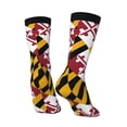 thumbnail image 5 of Womens Maryland-Flag Dress Crew Socks Colorful Novelty Socks, 5 of 7