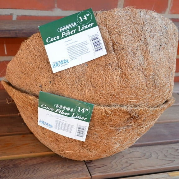 Bosmere F515 14" Round molded Basket Liner - Brown - Set of 2