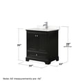 thumbnail image 6 of Wyndham Collection Deborah 30" Mirror Wood Single Bathroom Vanity in Espresso, 6 of 7