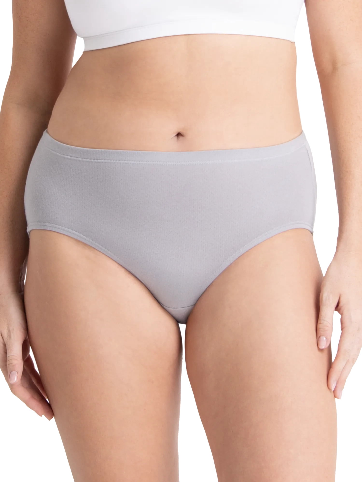 Fruit of the Loom Women's Breathable Cotton Stretch Brief Panties, Moisture‑Wicking, Full Coverage Underwear, 6-Pack, Sizes M–3XL