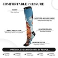 thumbnail image 3 of Lsque Refreshing Citrus Splash Pattern Sport Compression Socks for Men & Women 15-20 mmHg Knee High Nurse Pregnant Running Medical and Travel Athletic, 3 of 6