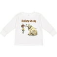 thumbnail image 3 of Inktastic Life is Better with a Dog Boys or Girls Long Sleeve Toddler T-Shirt, 3 of 5